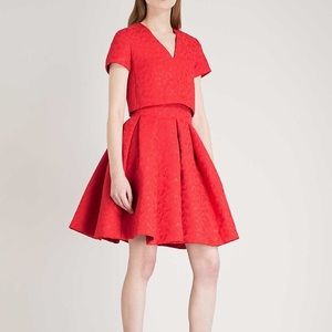 Maje red jacquard dress NWT